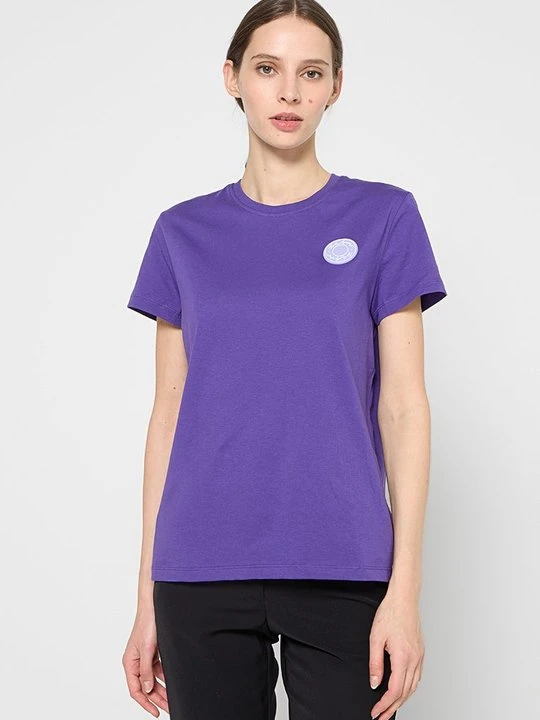 Zdjęcie produktu T-shirt z nadrukiem KARL LAGERFELD fioletowy
