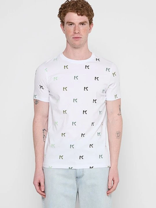 Zdjęcie produktu T-shirt z nadrukiem KARL LAGERFELD biały