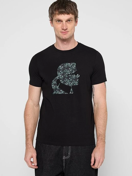 Zdjęcie produktu T-shirt z nadrukiem KARL LAGERFELD czarny