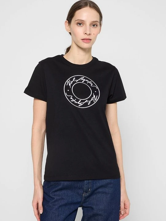 Zdjęcie produktu T-shirt z nadrukiem KARL LAGERFELD czarny