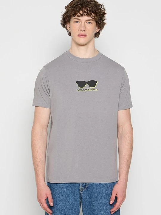 Zdjęcie produktu T-shirt z nadrukiem KARL LAGERFELD szary