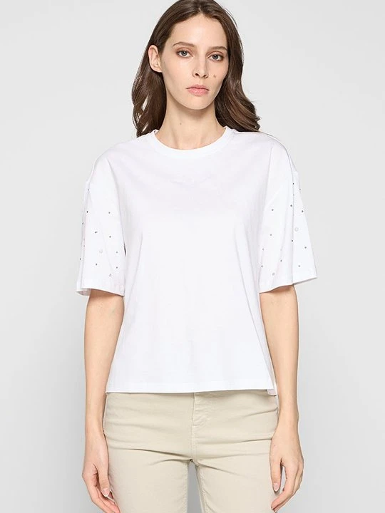 Zdjęcie produktu T-shirt z nadrukiem KARL LAGERFELD biały