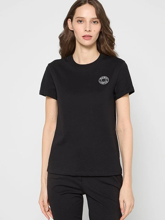 Zdjęcie produktu T-shirt z nadrukiem KARL LAGERFELD czarny