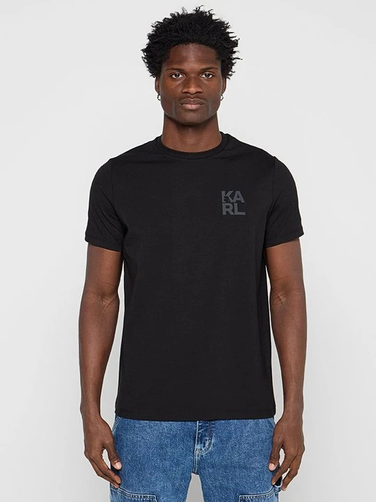 Zdjęcie produktu T-shirt z nadrukiem KARL LAGERFELD czarny
