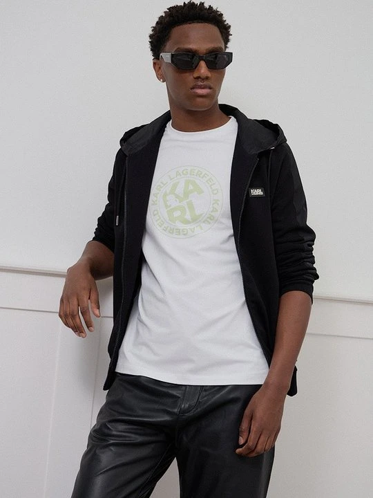 Zdjęcie produktu T-shirt z nadrukiem KARL LAGERFELD miętowy