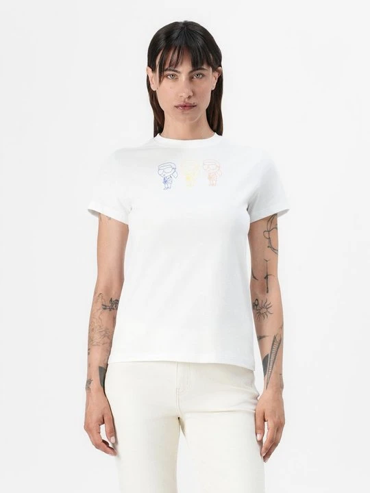 Zdjęcie produktu T-shirt z nadrukiem KARL LAGERFELD biały