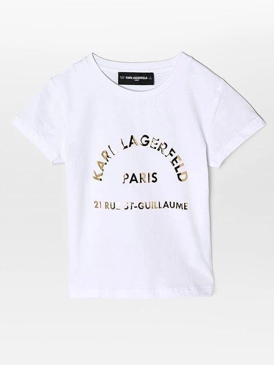 Zdjęcie produktu T-shirt z nadrukiem KARL LAGERFELD biały