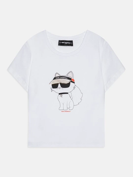 Zdjęcie produktu T-shirt z nadrukiem KARL LAGERFELD biały