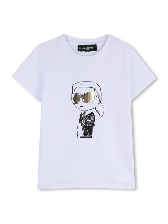 Zdjęcie produktu T-shirt z nadrukiem KARL LAGERFELD biały