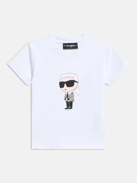 Zdjęcie produktu T-shirt z nadrukiem KARL LAGERFELD biały