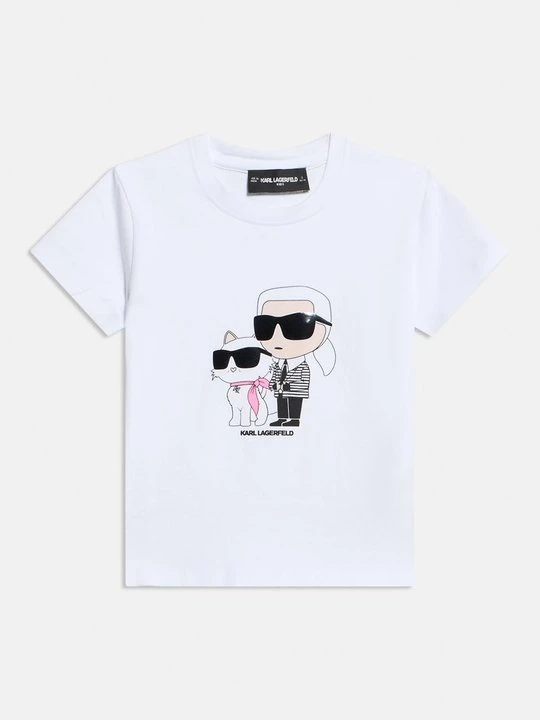 Zdjęcie produktu T-shirt z nadrukiem KARL LAGERFELD biały