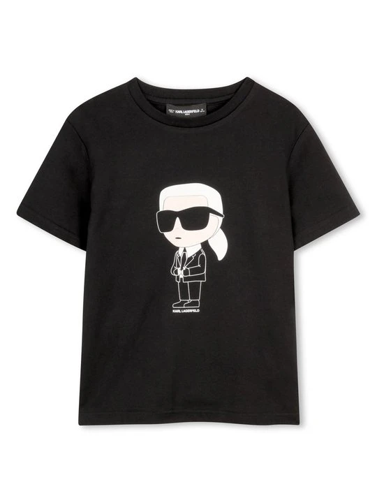 Zdjęcie produktu T-shirt z nadrukiem KARL LAGERFELD czarny