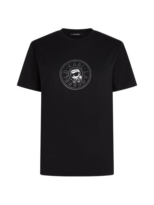 Zdjęcie produktu T-shirt z nadrukiem KARL LAGERFELD czarny