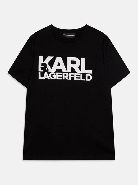 Zdjęcie produktu T-shirt z nadrukiem KARL LAGERFELD czarny