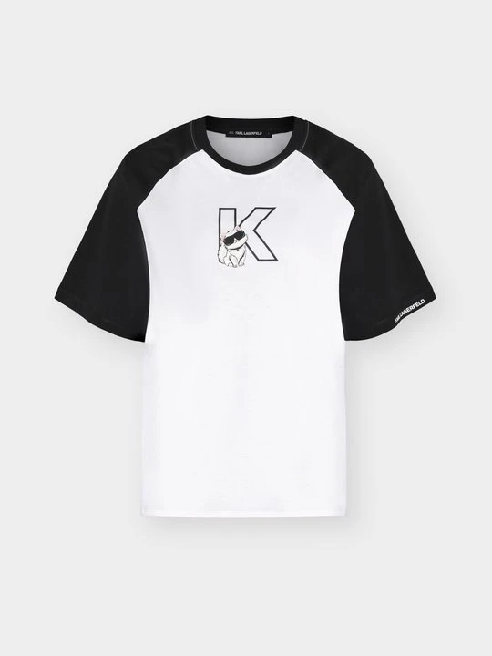 Zdjęcie produktu T-shirt z nadrukiem KARL LAGERFELD czarny