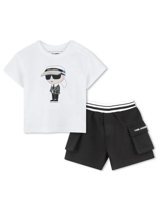 Zdjęcie produktu T-shirt z nadrukiem KARL LAGERFELD czarny