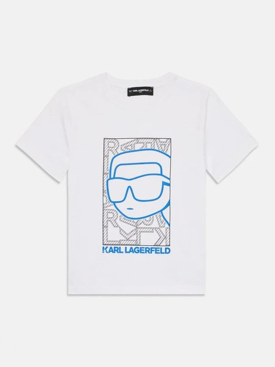 Zdjęcie produktu T-shirt z nadrukiem KARL LAGERFELD biały
