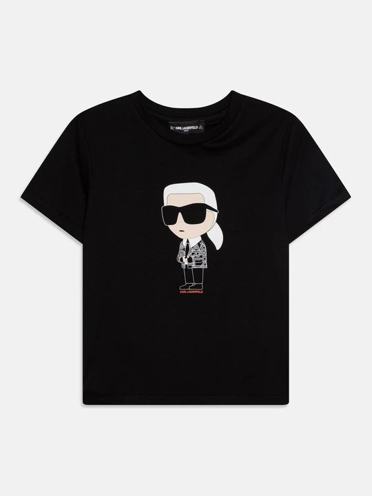 Zdjęcie produktu T-shirt z nadrukiem KARL LAGERFELD czarny