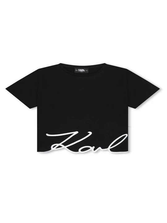 Zdjęcie produktu T-shirt z nadrukiem KARL LAGERFELD czarny