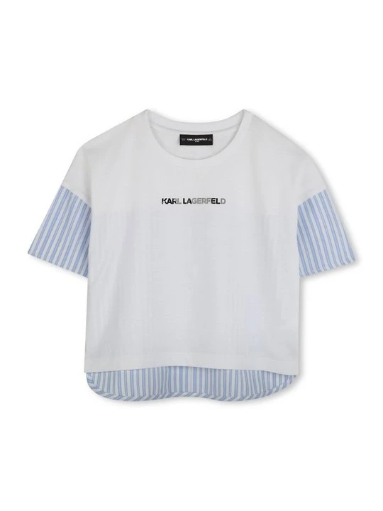 Zdjęcie produktu T-shirt z nadrukiem KARL LAGERFELD niebieski
