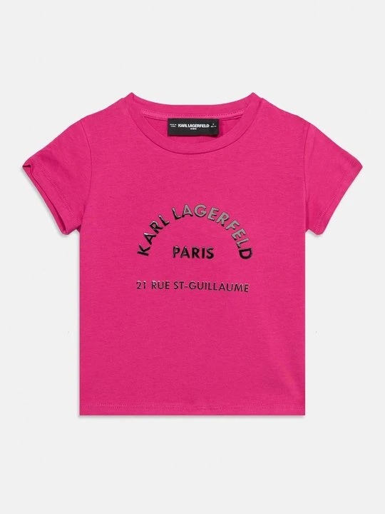 Zdjęcie produktu T-shirt z nadrukiem KARL LAGERFELD różowy
