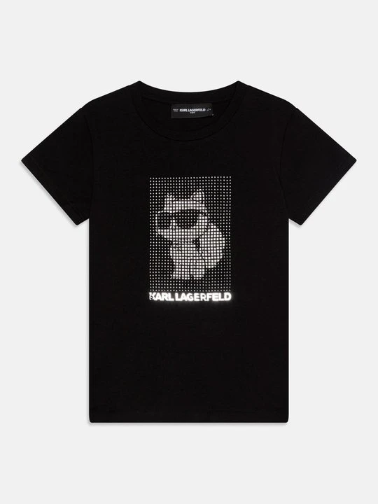 Zdjęcie produktu T-shirt z nadrukiem KARL LAGERFELD czarny