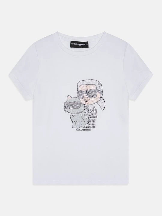 Zdjęcie produktu T-shirt z nadrukiem KARL LAGERFELD biały