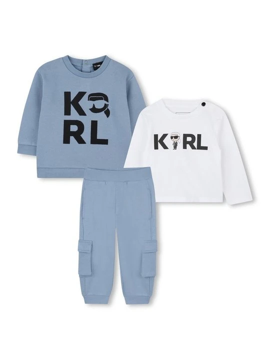 Zdjęcie produktu T-shirt z nadrukiem KARL LAGERFELD niebieski