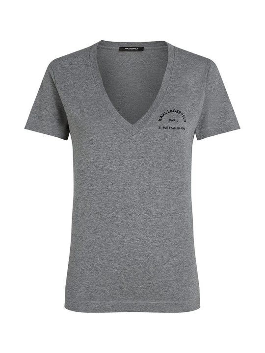 Zdjęcie produktu T-shirt z nadrukiem KARL LAGERFELD szary