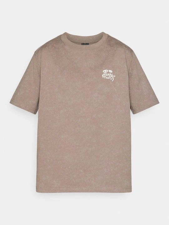 Zdjęcie produktu T-shirt z nadrukiem Karma8a brązowy