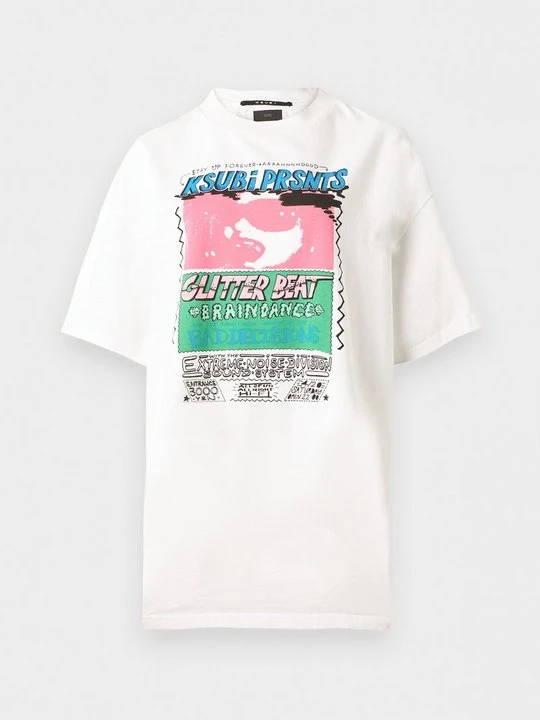 Zdjęcie produktu T-shirt z nadrukiem KSUBI biały