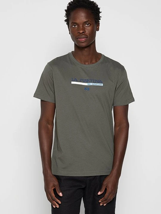 Zdjęcie produktu T-shirt z nadrukiem La Martina szary