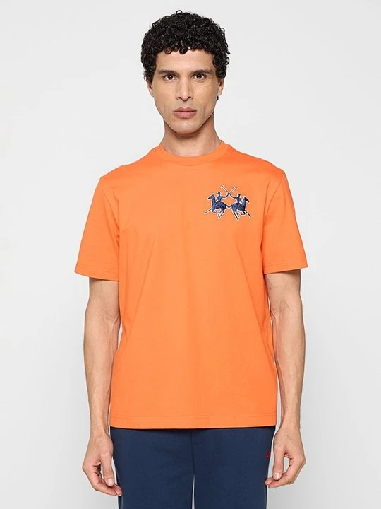 Zdjęcie produktu T-shirt z nadrukiem La Martina czerwony