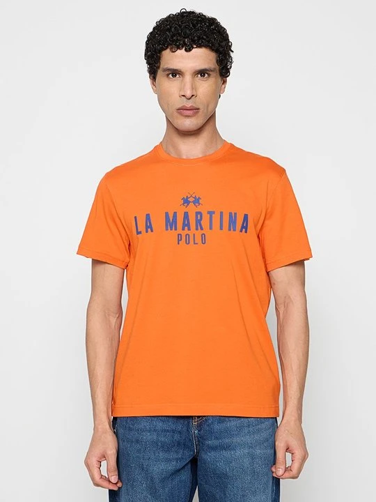 Zdjęcie produktu T-shirt z nadrukiem La Martina czerwony