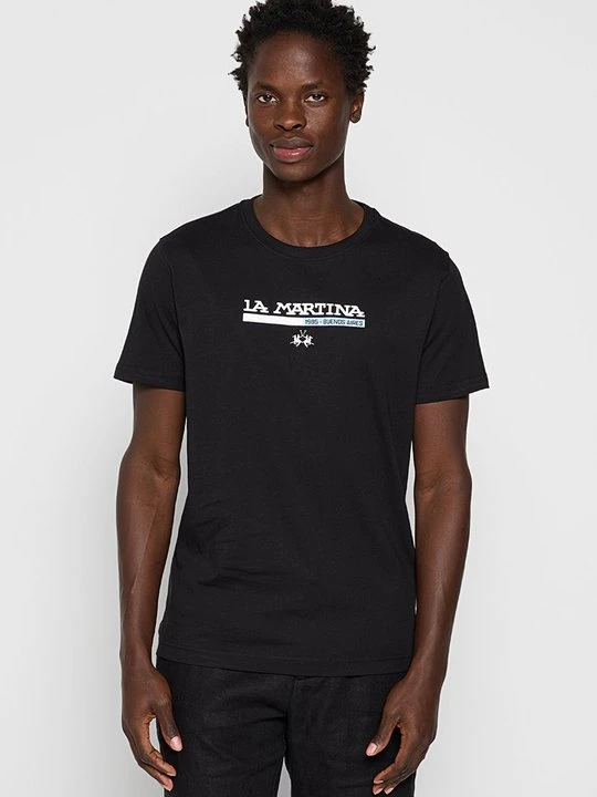 Zdjęcie produktu T-shirt z nadrukiem La Martina czarny