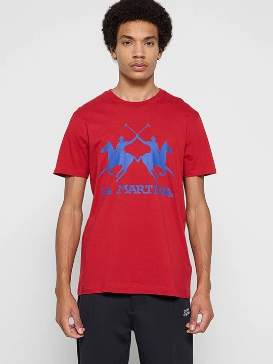 Zdjęcie produktu T-shirt z nadrukiem La Martina czarny