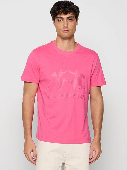 Zdjęcie produktu T-shirt z nadrukiem La Martina różowy