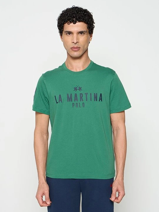 Zdjęcie produktu T-shirt z nadrukiem La Martina zielony