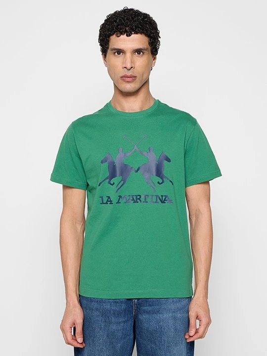 Zdjęcie produktu T-shirt z nadrukiem La Martina zielony
