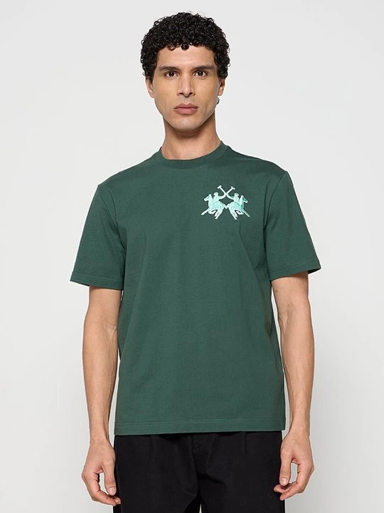 Zdjęcie produktu T-shirt z nadrukiem La Martina zielony