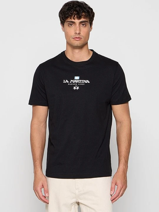 Zdjęcie produktu T-shirt z nadrukiem La Martina czarny