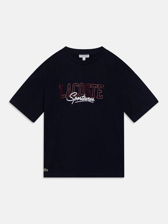 Zdjęcie produktu T-shirt z nadrukiem Lacoste granatowy