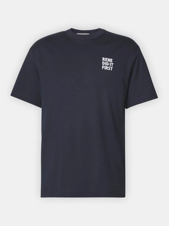 Zdjęcie produktu T-shirt z nadrukiem Lacoste granatowy