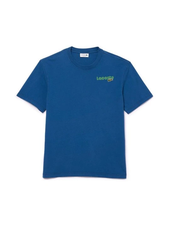 Zdjęcie produktu T-shirt z nadrukiem Lacoste niebieski