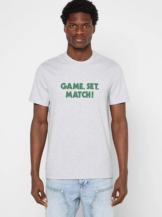 Zdjęcie produktu T-shirt z nadrukiem Lacoste szary