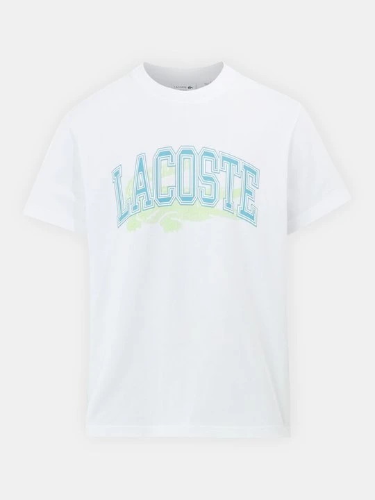 Zdjęcie produktu T-shirt z nadrukiem Lacoste biały