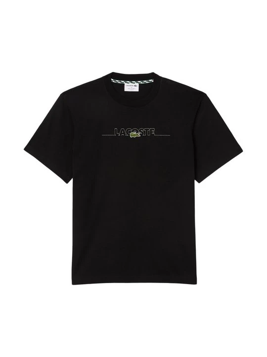 Zdjęcie produktu T-shirt z nadrukiem Lacoste antracytowy