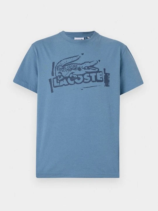 Zdjęcie produktu T-shirt z nadrukiem Lacoste niebieski