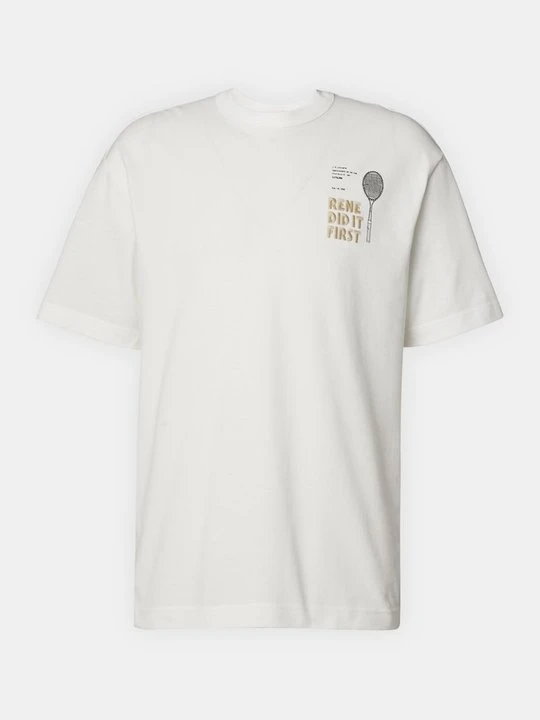 Zdjęcie produktu T-shirt z nadrukiem Lacoste mleczny