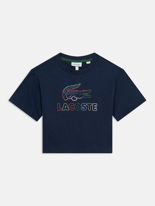 Zdjęcie produktu T-shirt z nadrukiem Lacoste granatowy